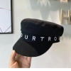 chic British retro casual flat-topped navy cap, Korean version for all four seasons, Japanese style street celebrity newsboy cap for taking photos Item Picture